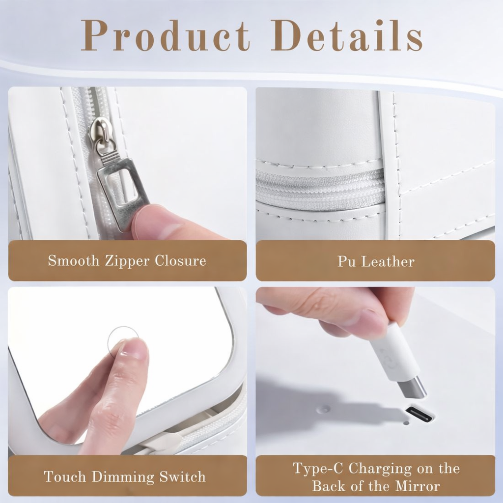 BestHunch™ LED Lighted Makeup Mirror Jewelry Box
