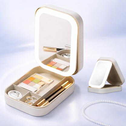 BestHunch™ LED Lighted Makeup Mirror Jewelry Box