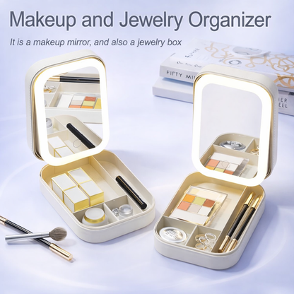 BestHunch™ LED Lighted Makeup Mirror Jewelry Box