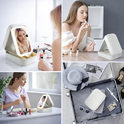 BestHunch™ LED Lighted Makeup Mirror Jewelry Box